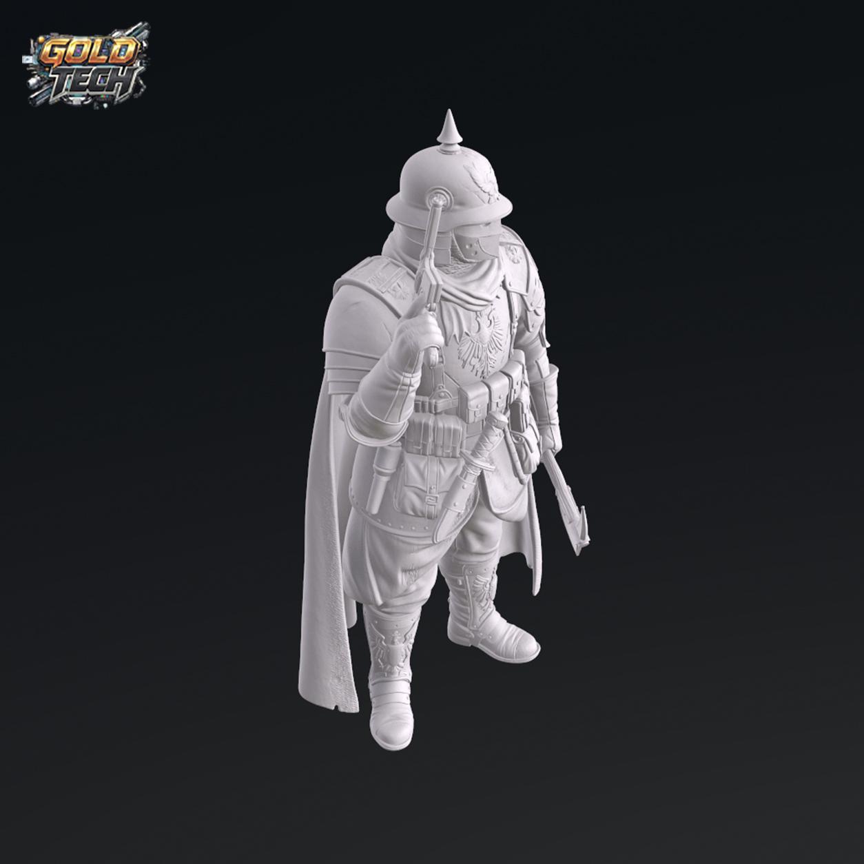 General Murdakai - Dark Trench Mesa Commander STL (120mm & 32mm) by GoldTech - Image 4