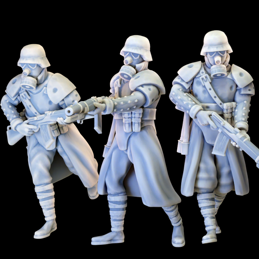 Diesel Infantry 2 - Dieselpunk Soldiers by YourNeighborKnight, is a proxy for Heretic Trooper, in Heretic Legion.