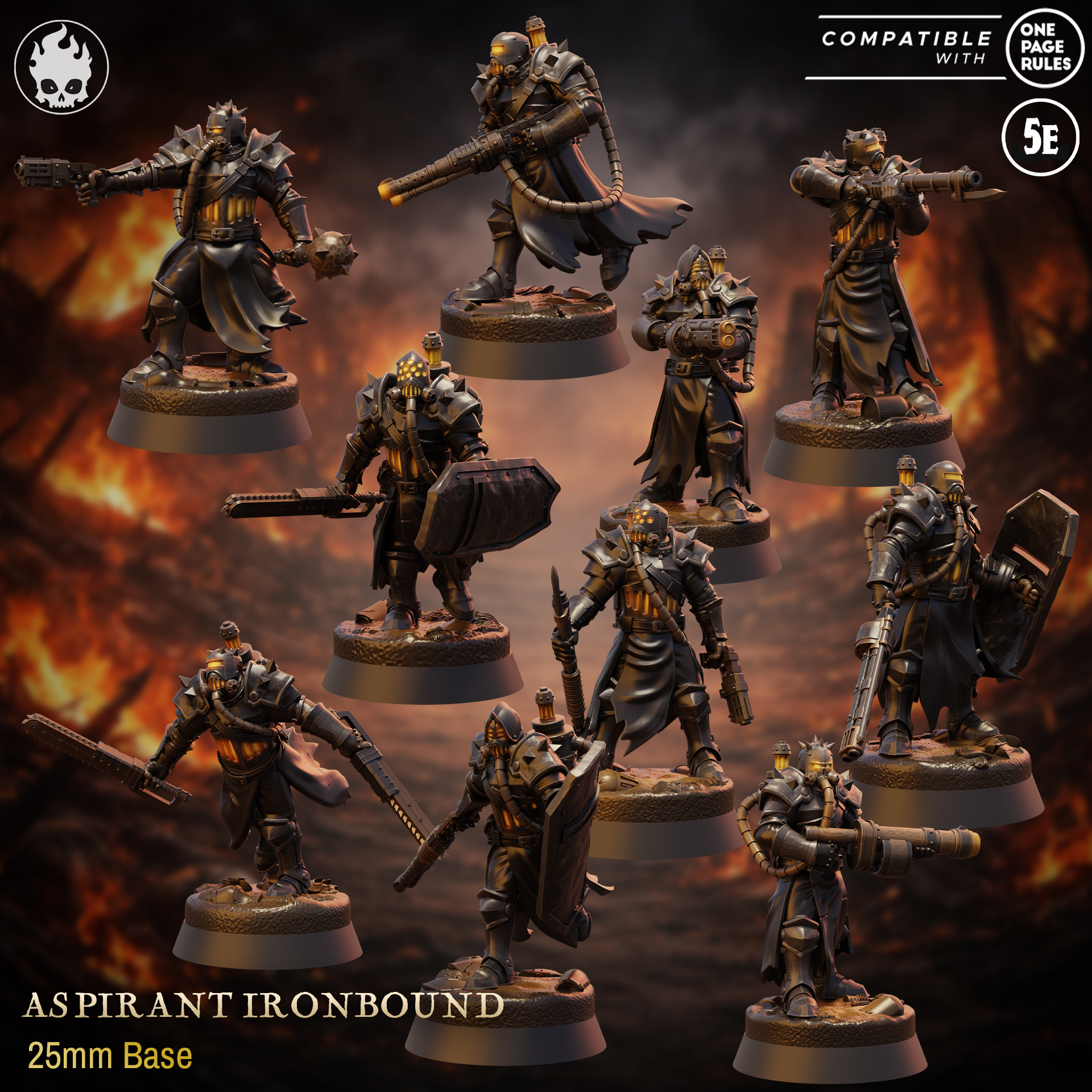 Iron Aspirants - Presupported by 42studio, is a proxy for Heretic Trooper, in Heretic Legion.