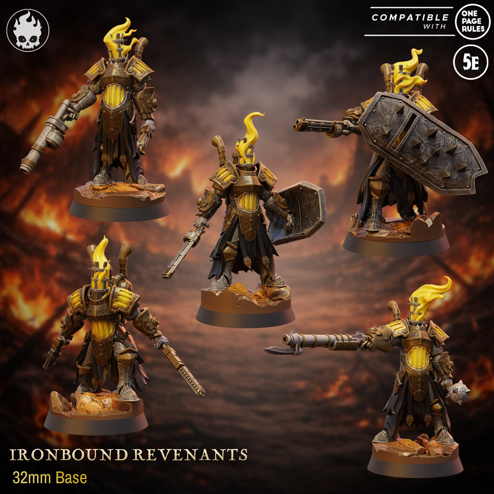 Iron Revenants - Presupported by 42studio, is a proxy for Anointed Heavy Infantry, in Heretic Legion.