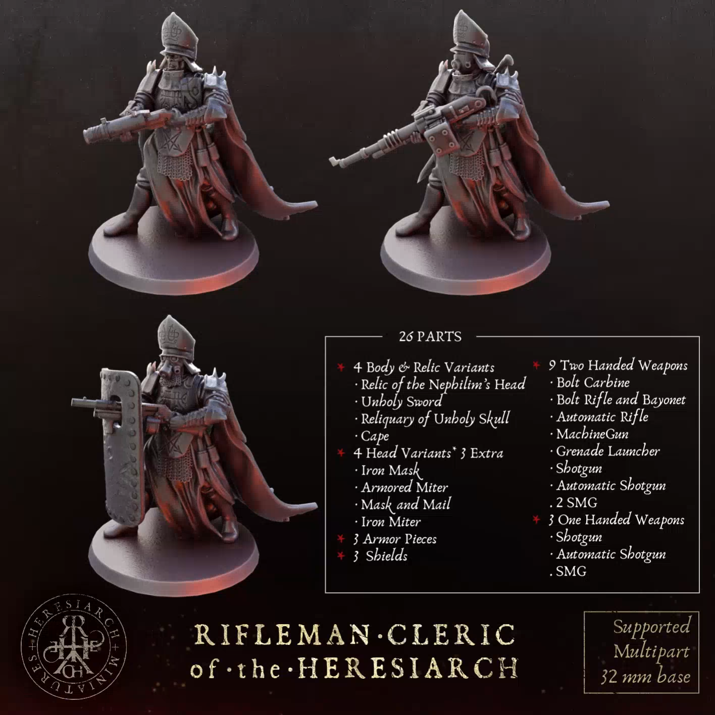 Rifleman Cleric of the Heresiarch by HeresiarchMiniatures - Image 2
