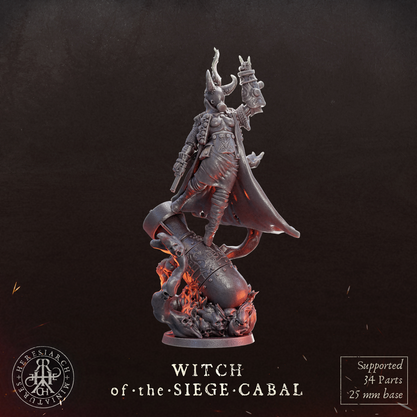 Witch of the Siege Cabal by HeresiarchMiniatures - Image 2