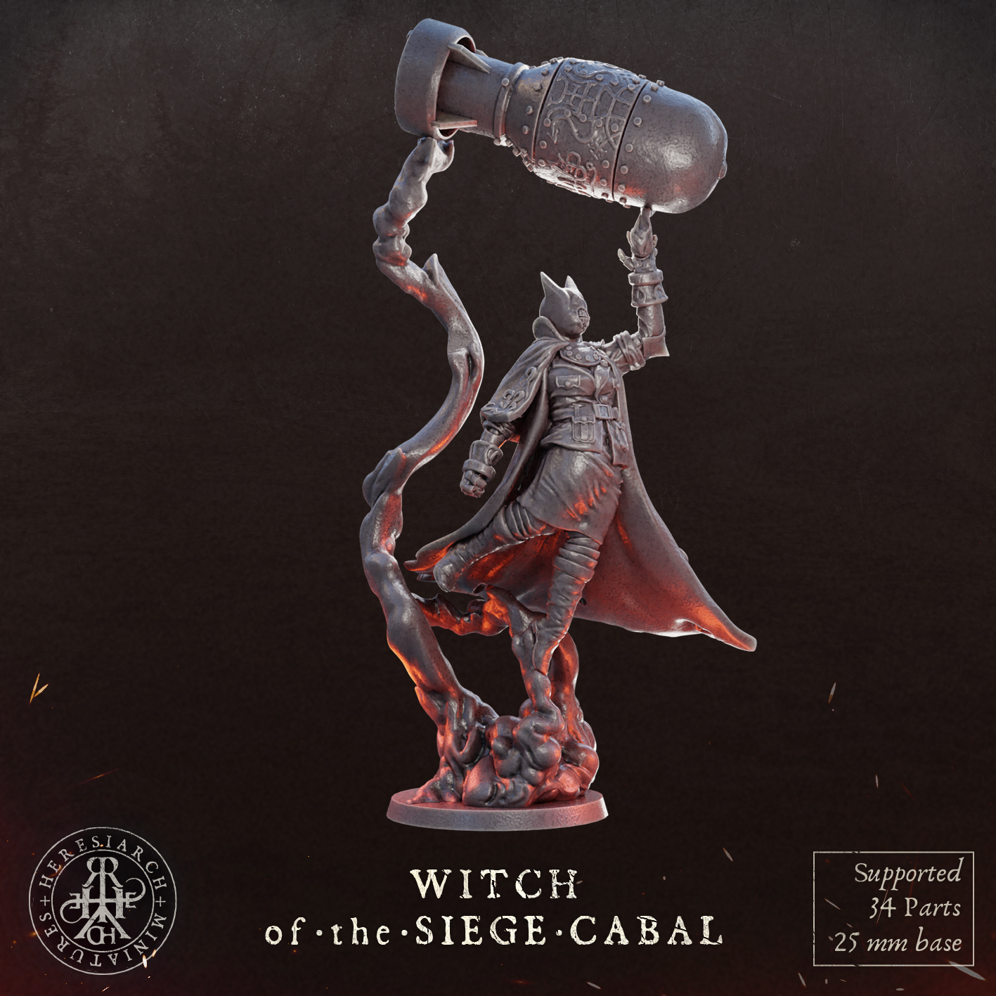 Witch of the Siege Cabal by HeresiarchMiniatures - Image 3