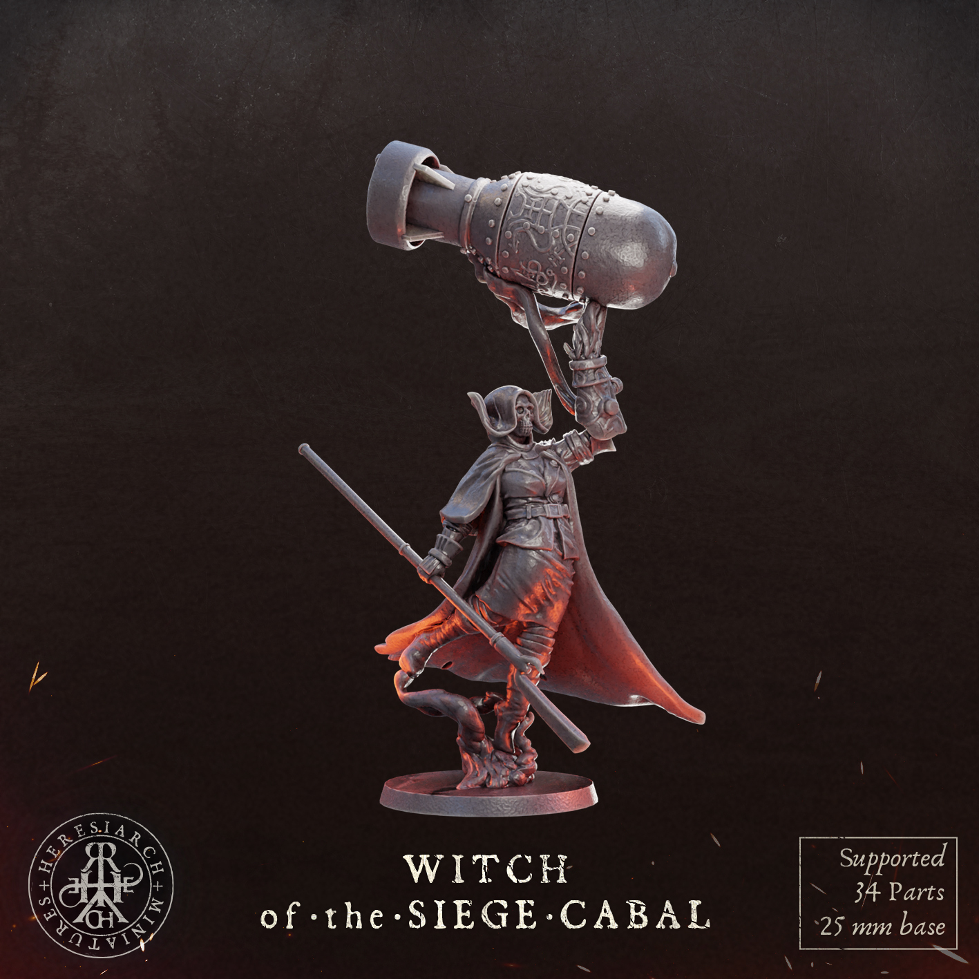 Witch of the Siege Cabal by HeresiarchMiniatures - Image 4