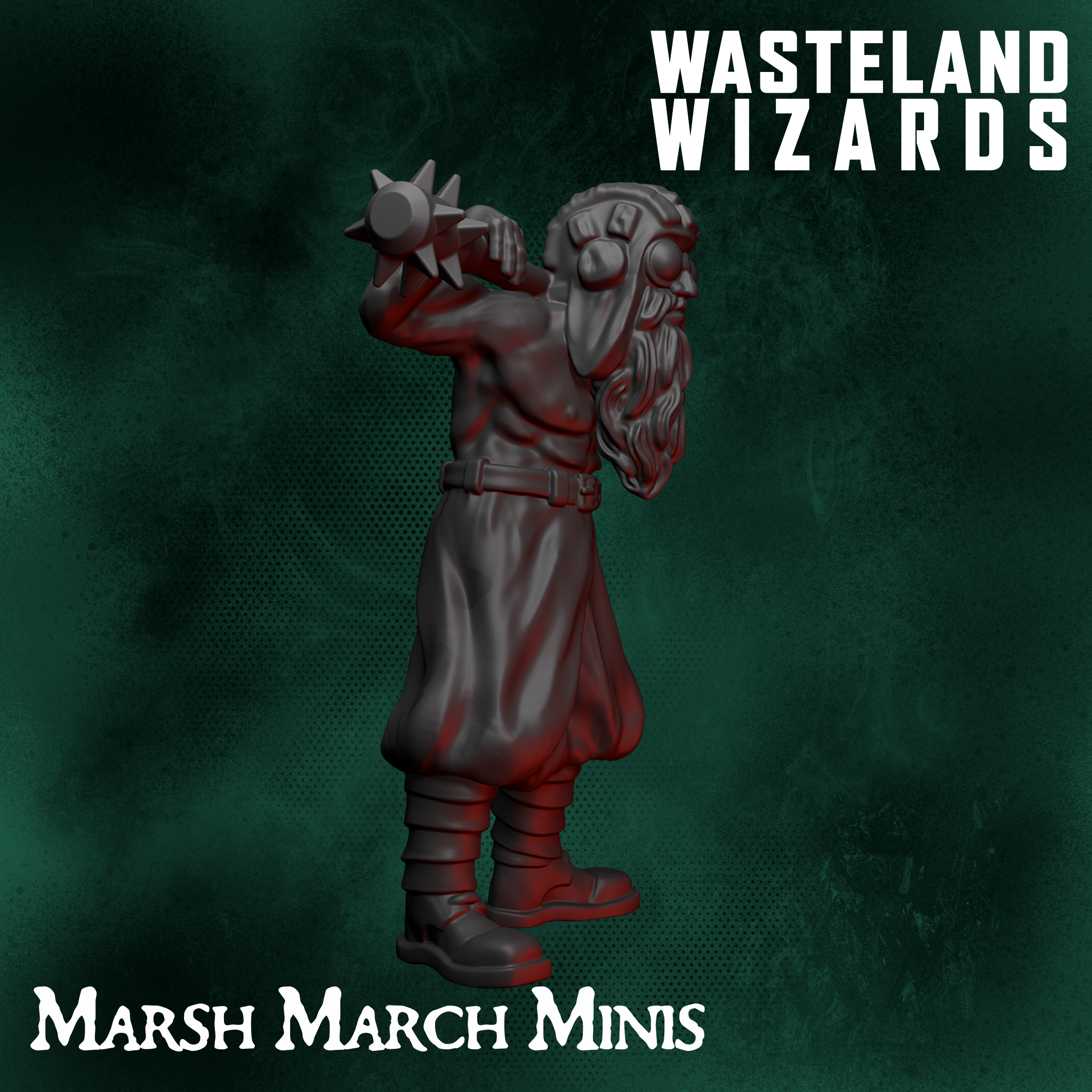 Wasteland Wizards Fighter [Pre-Supported] by MarshMarchMinis - Image 2