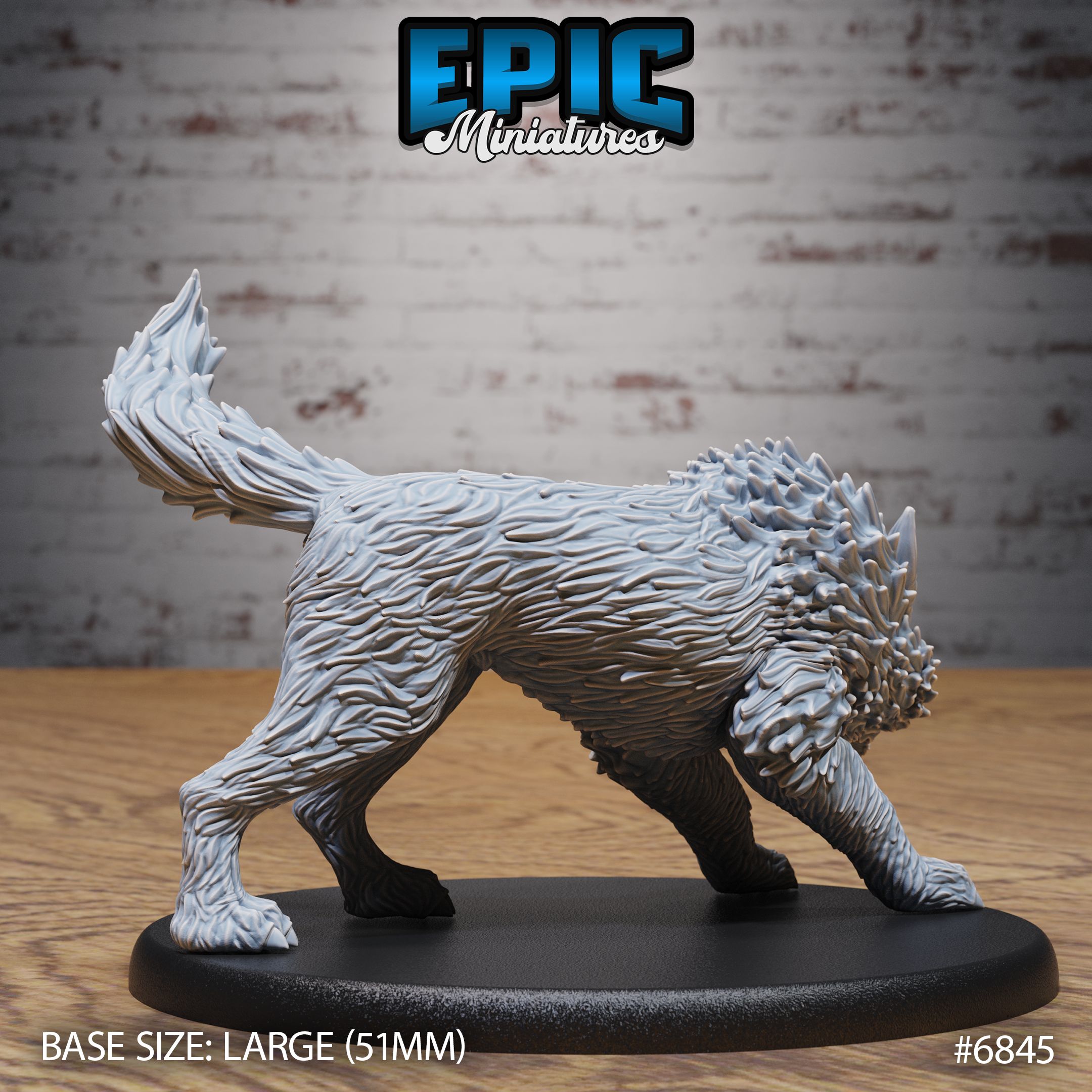 Dire Wolf Angry / Winter Wolf / Norse Beast / Wild Animal / Northern Predator / Forest Mountain Encounter by Epic-Miniatures - Image 2