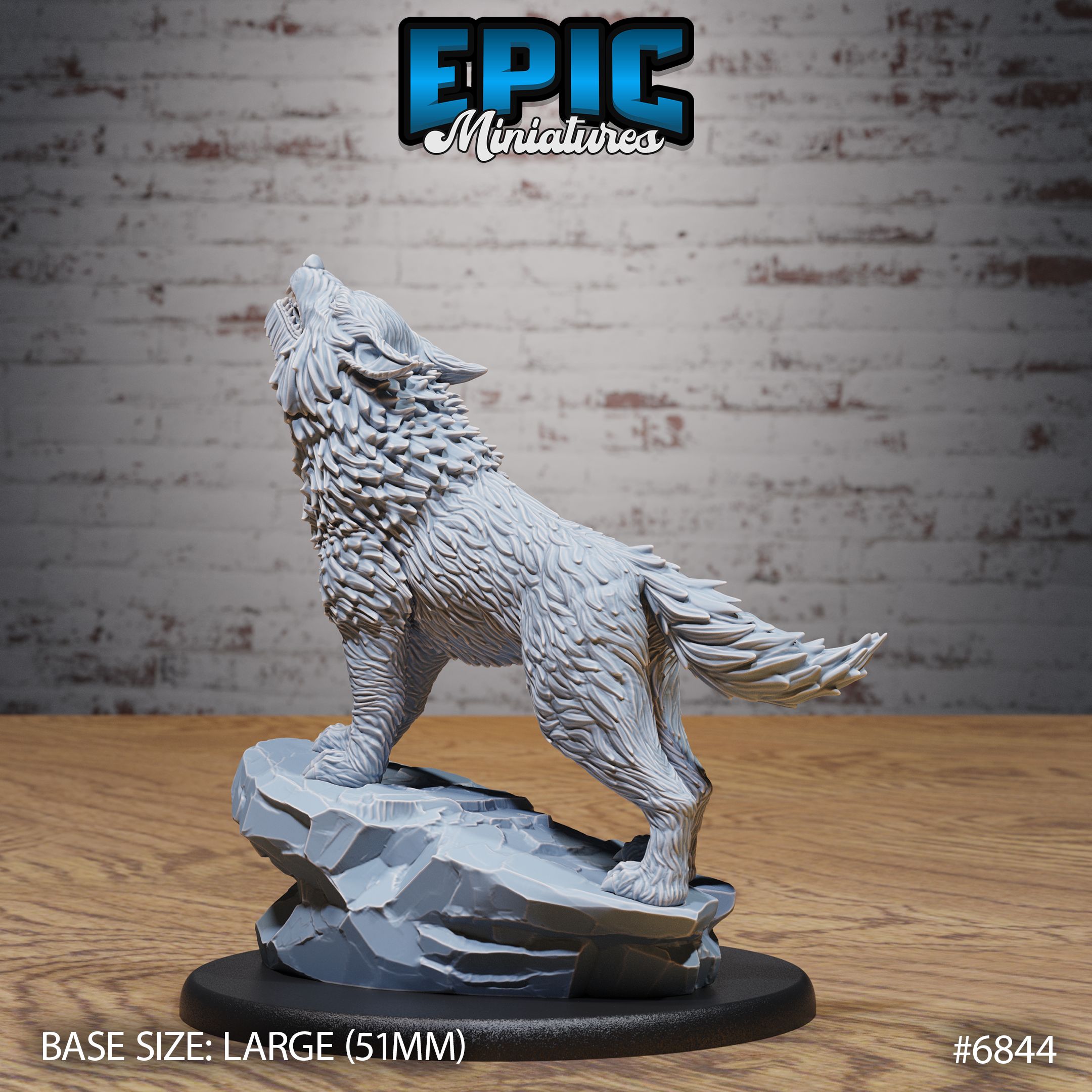 Dire Wolf Howling / Winter Wolf / Norse Beast / Wild Animal / Northern Predator / Forest Mountain Encounter by Epic-Miniatures - Image 2