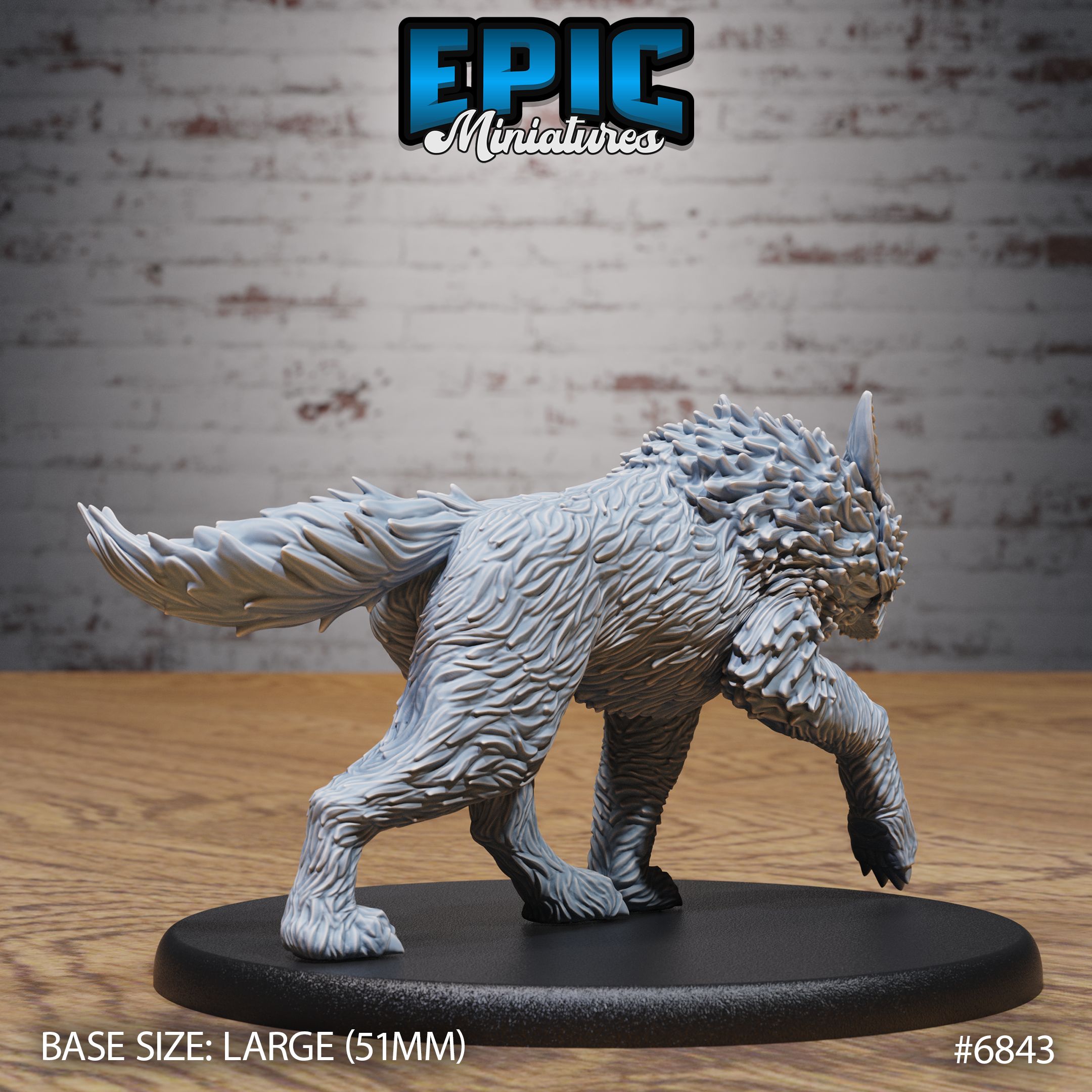 Dire Wolf / Winter Wolf / Norse Beast / Wild Animal / Northern Predator / Forest Mountain Encounter by Epic-Miniatures - Image 2