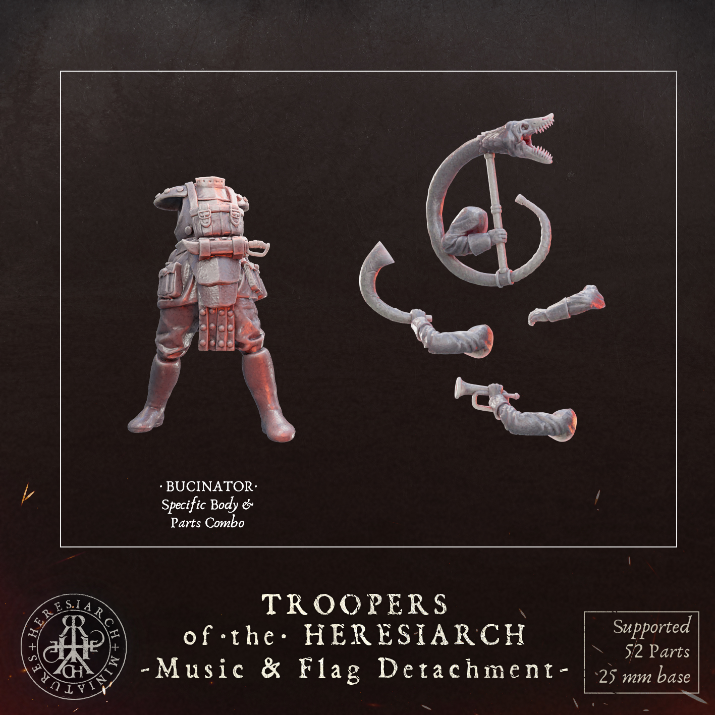 Music & Flag Detachment - Troopers of the Heresiarch by HeresiarchMiniatures - Image 4