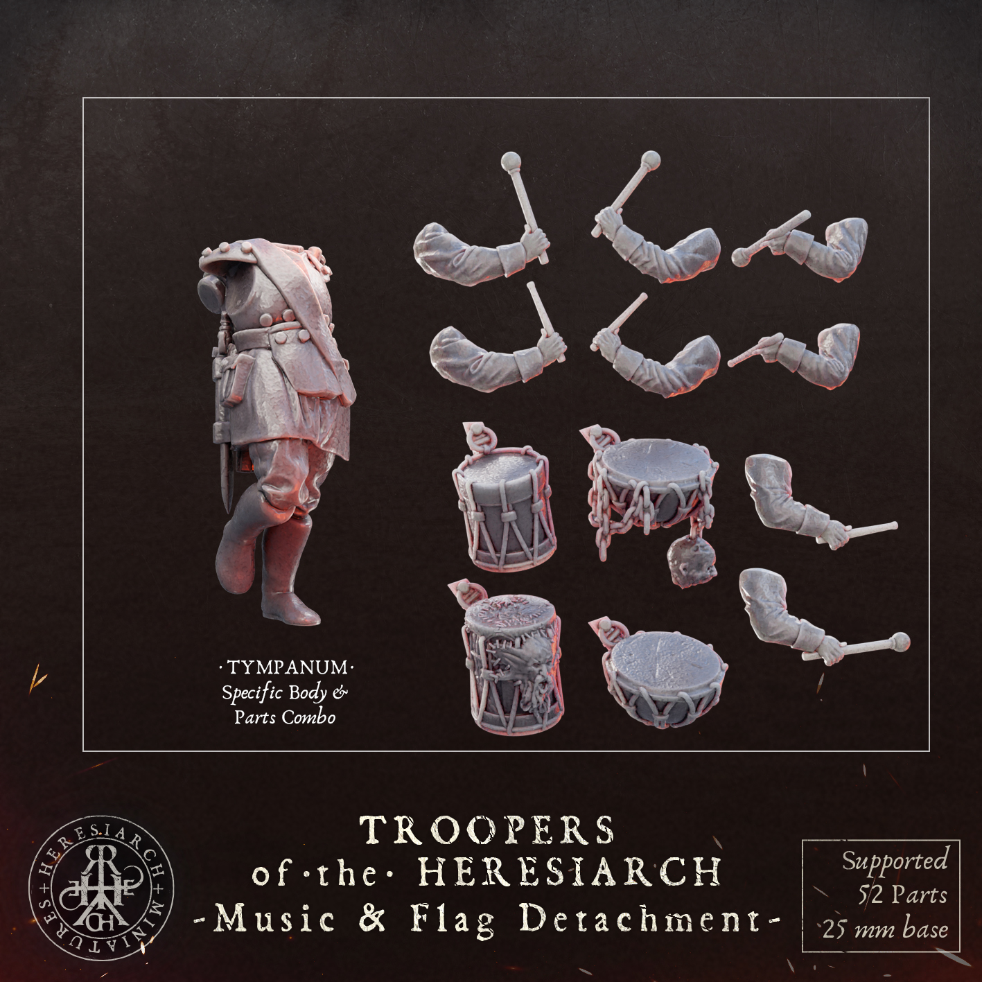 Music & Flag Detachment - Troopers of the Heresiarch by HeresiarchMiniatures - Image 5