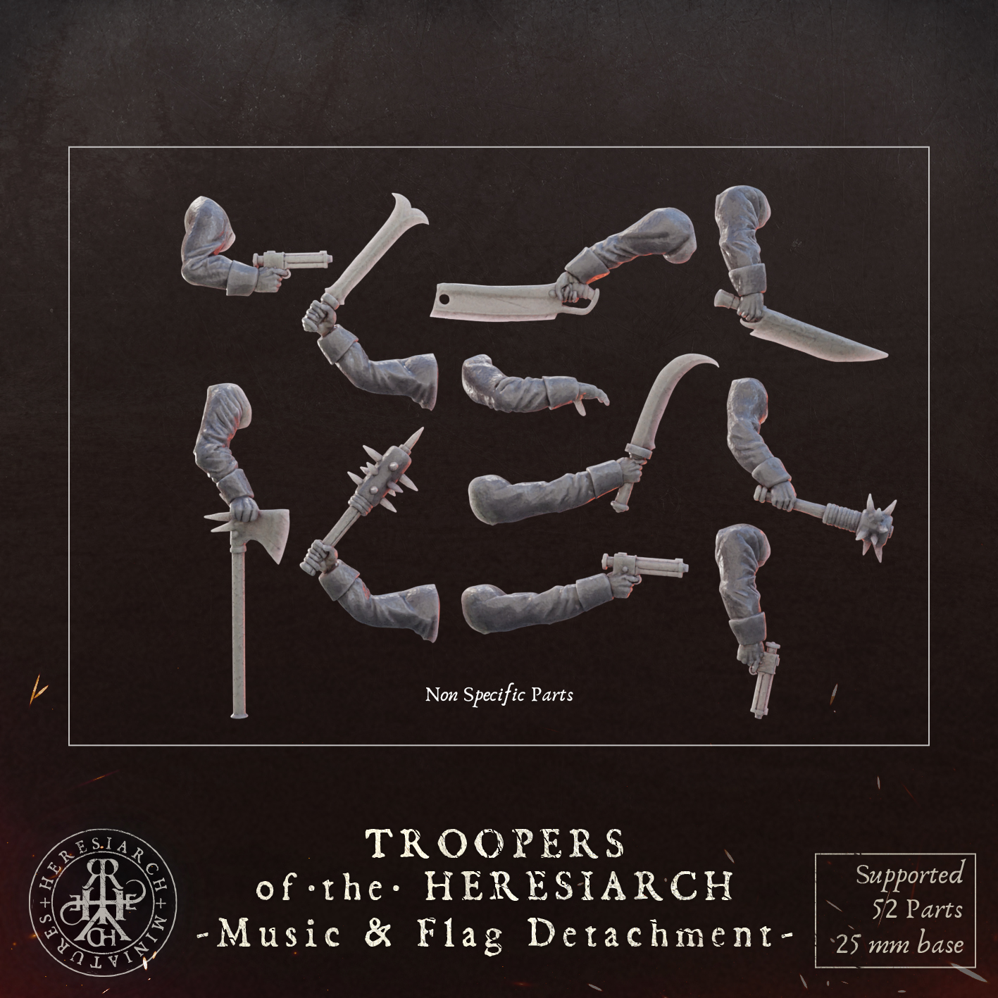 Music & Flag Detachment - Troopers of the Heresiarch by HeresiarchMiniatures - Image 6