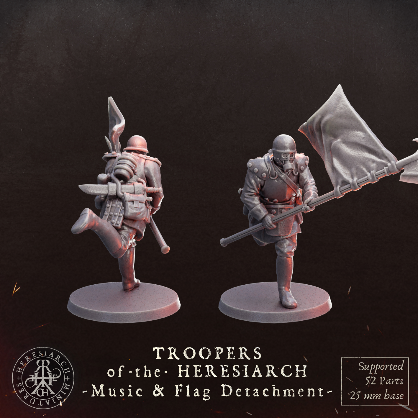 Music & Flag Detachment - Troopers of the Heresiarch by HeresiarchMiniatures - Image 11