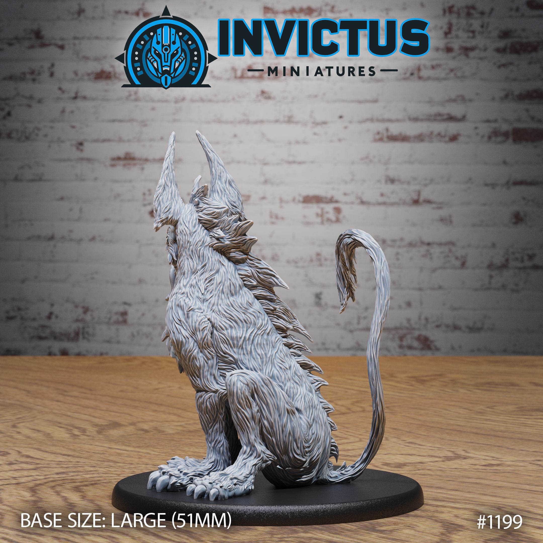 Dire Wolf Beast Sitting / Winter Wolf / Norse Beast / Wild Animal / Northern Predator / Forest Mountain Encounter by Epic-Miniatures - Image 2