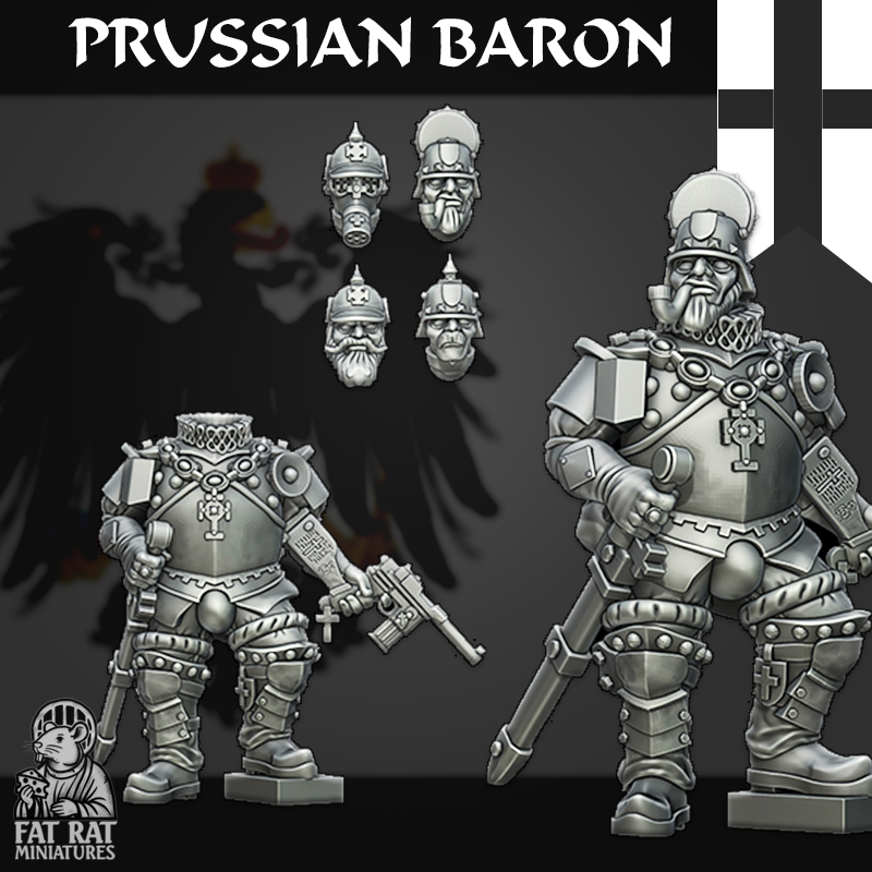 PRUSSIAN BARON/LEADER 5 bits CUSTOMISABLE by Fat Rat Minitures - Image 2