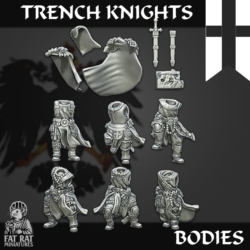 TRENCH CRUSADING KNIGHTS with guns CUSTOMISABLE by Fat Rat Minitures - Image 5
