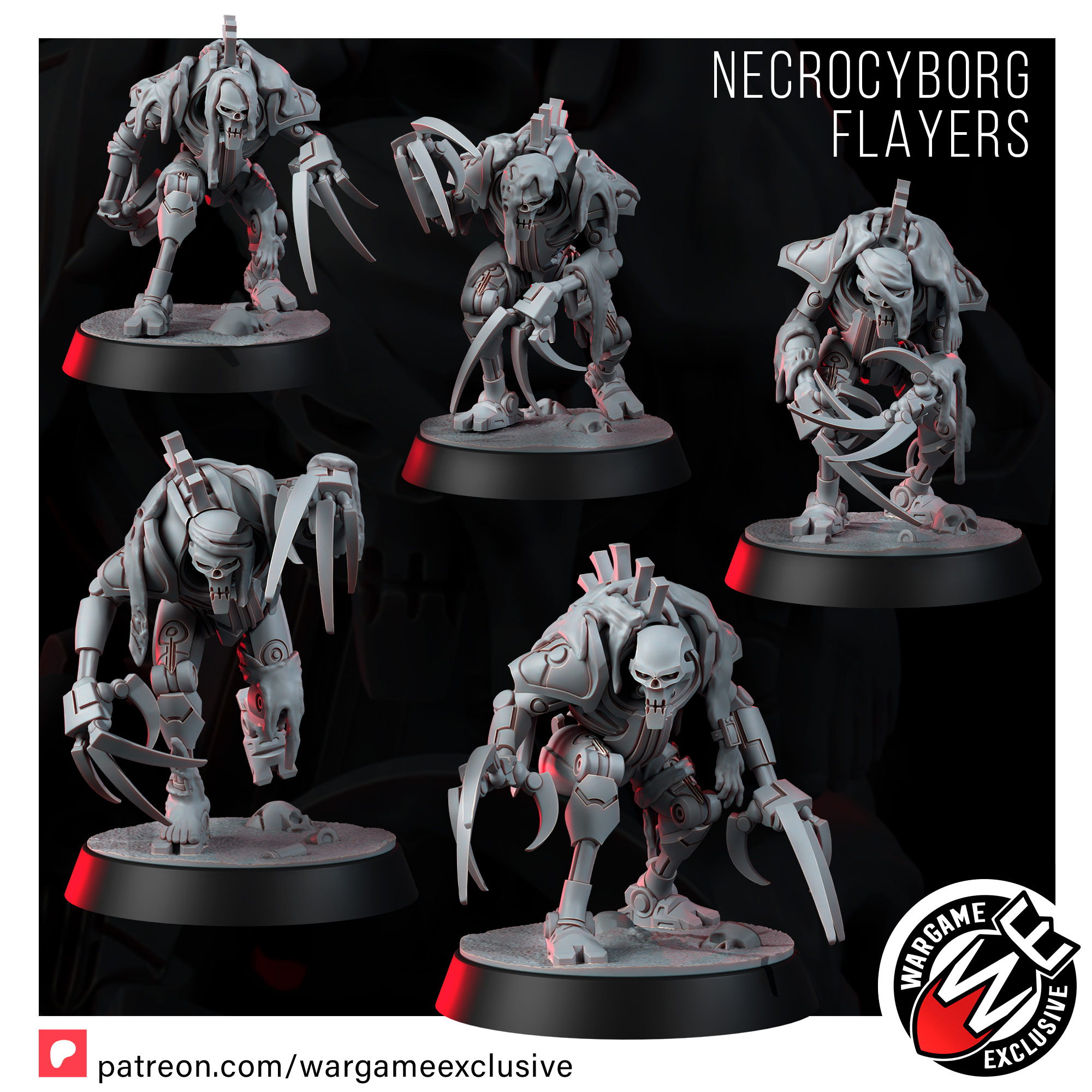 NECROCYBORG SKINREAVERS by Wargame Exclusive, is a proxy for Death Commando, in Heretic Legion.