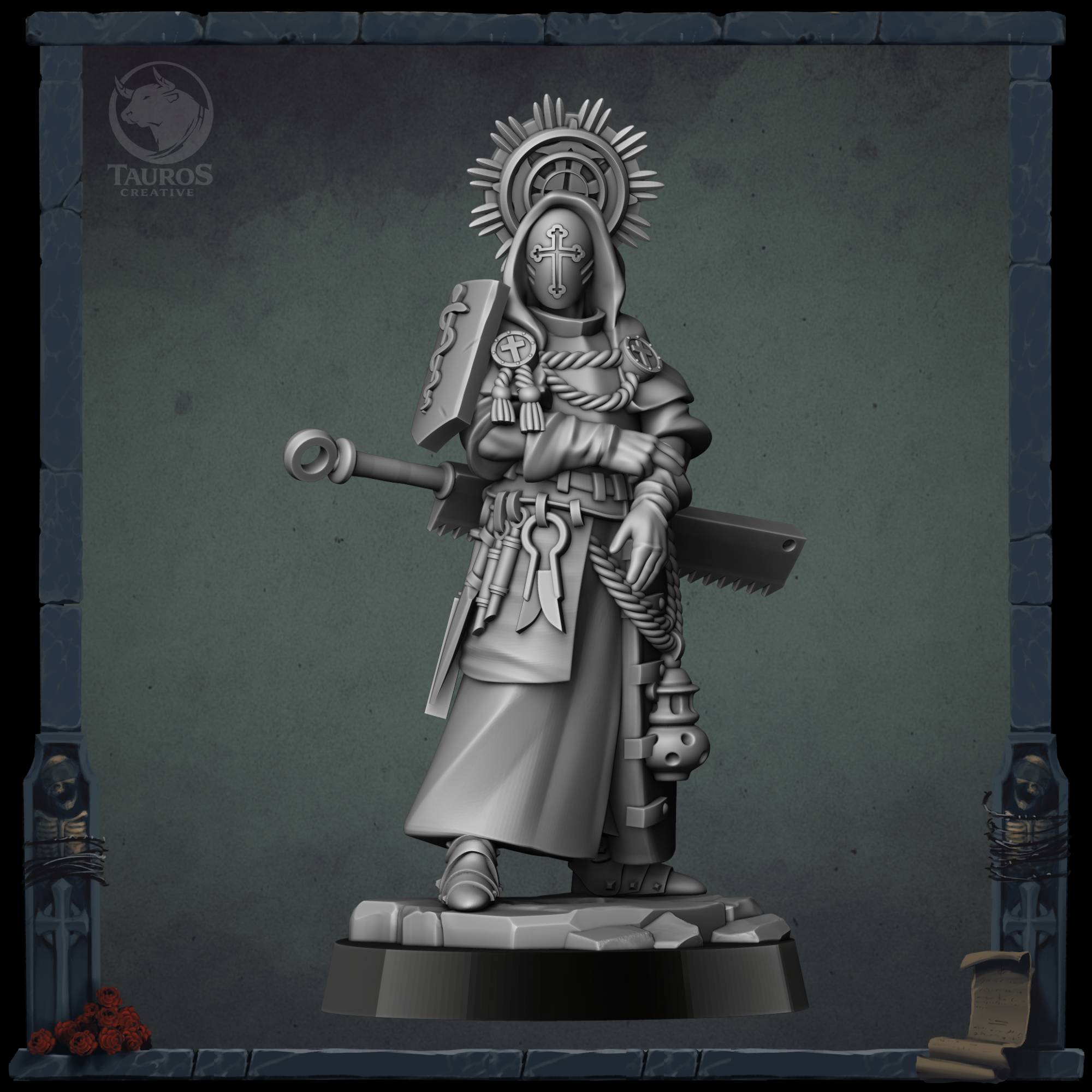 Penitent Brotherhoods — Hermana Hospitalaria (Combat Medic) — Trench Grimdark Warfare by 42studio, is a proxy for Combat Medic, in The Principality of New Antioch.