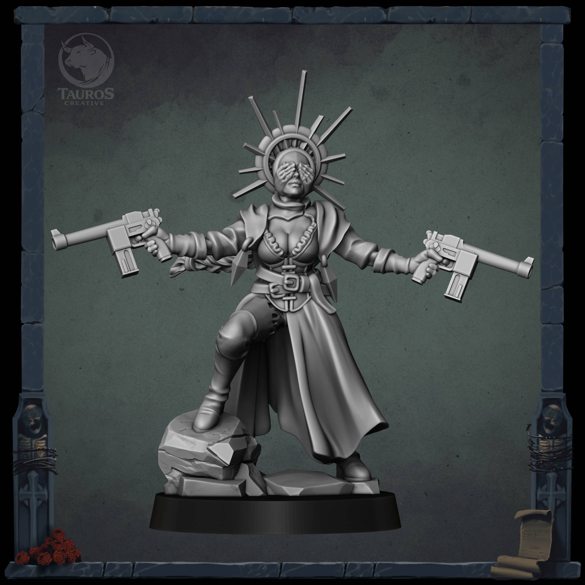 Penitent Brotherhoods — Virtuosa (Sniper) — Trench Grimdark Warfare by Tauros Creative, is a proxy for Sniper Priest, in The Principality of New Antioch.