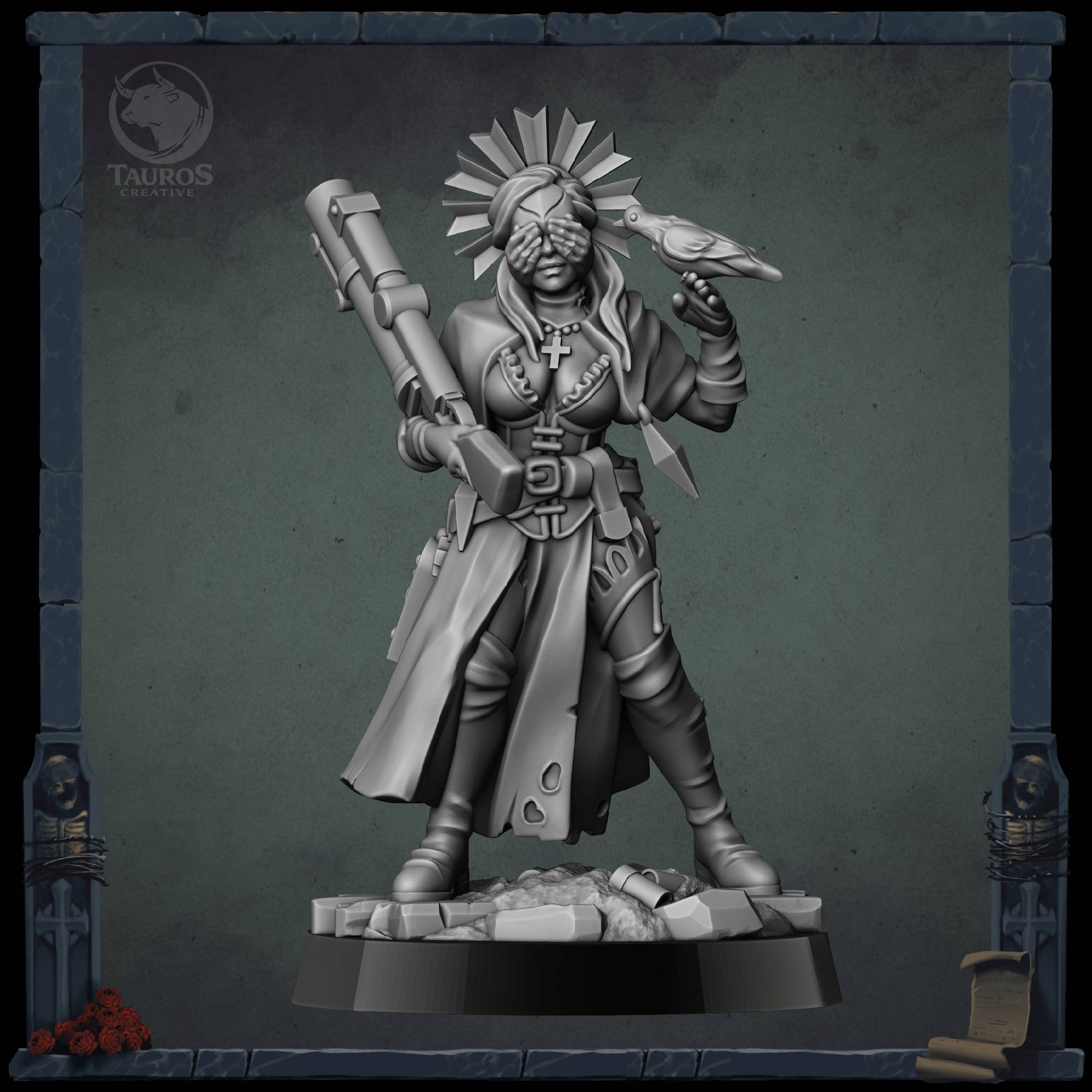 Penitent Brotherhoods — Virtuosa (Sniper) — Trench Grimdark Warfare by Tauros Creative, is a proxy for Sniper Priest, in The Principality of New Antioch.