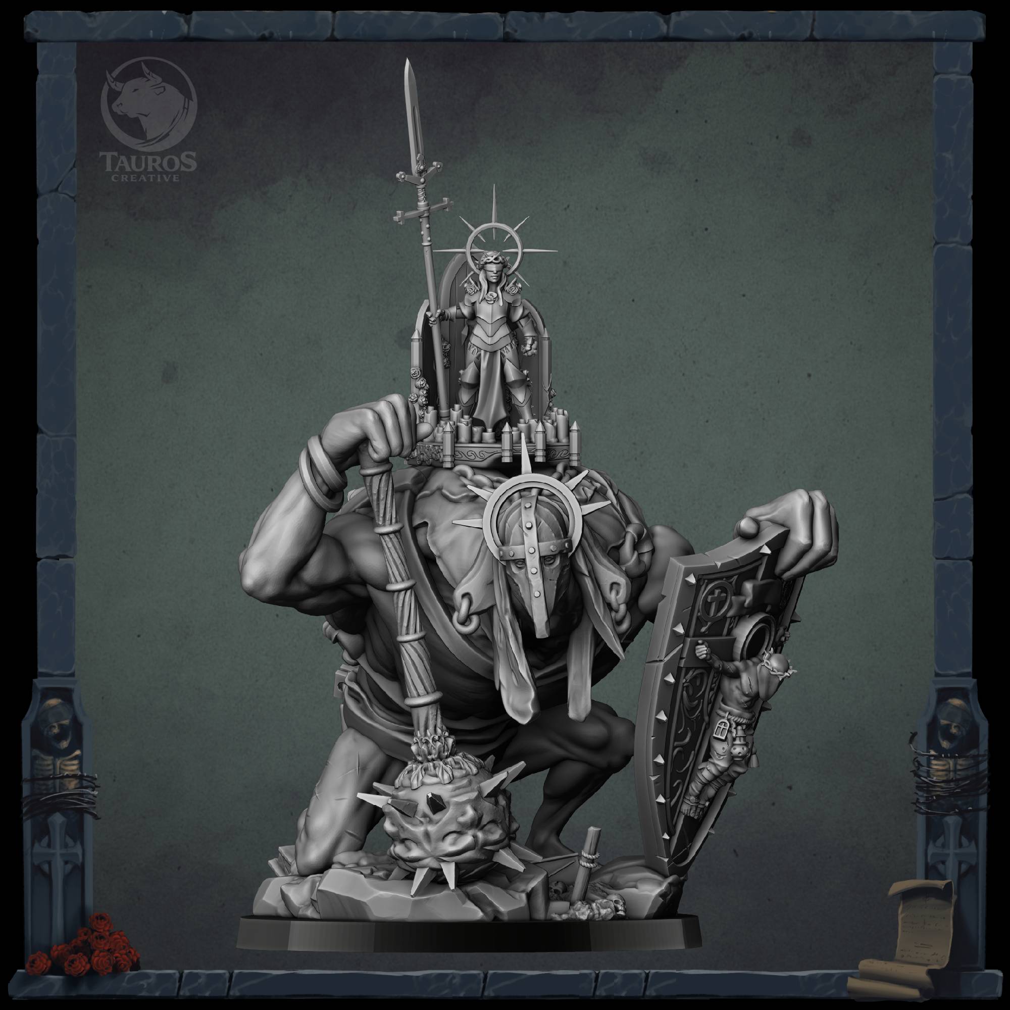 Penitent Brotherhoods — Palio de Batalla (Shrine Anchorite) — Trench Grimdark Warfare by Tauros Creative, is a proxy for Anchorite Shrine, in Trench Pilgrims.