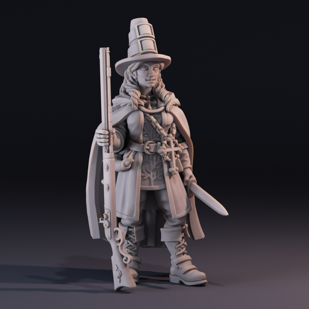 Trench Pilgrim Lisbet, Soldier for Trench Crusade by MikeEvansArt, is a proxy for Trench Pilgrim, in Trench Pilgrims.