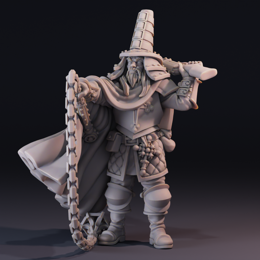 Trench Pilgrim Castigator Heinzen, Soldier for Trench Crusade by MikeEvansArt, is a proxy for Castigator, in Trench Pilgrims.