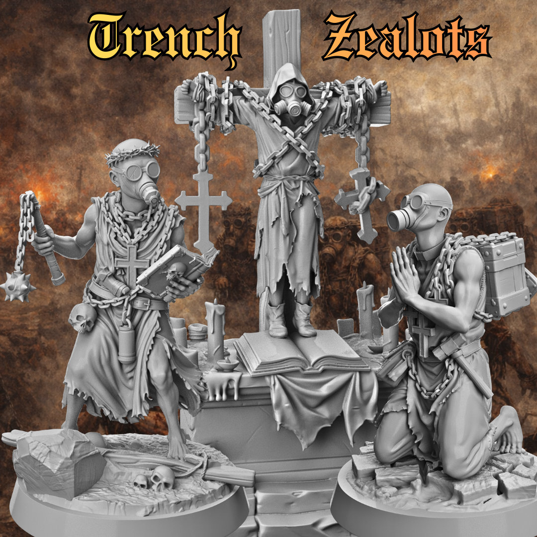 Trench Zealots: WW1 Pilgrims & Ammo Monks & Terrain [Merchant] by 3DprintingUK, is a proxy for Trench Pilgrim, in Trench Pilgrims.