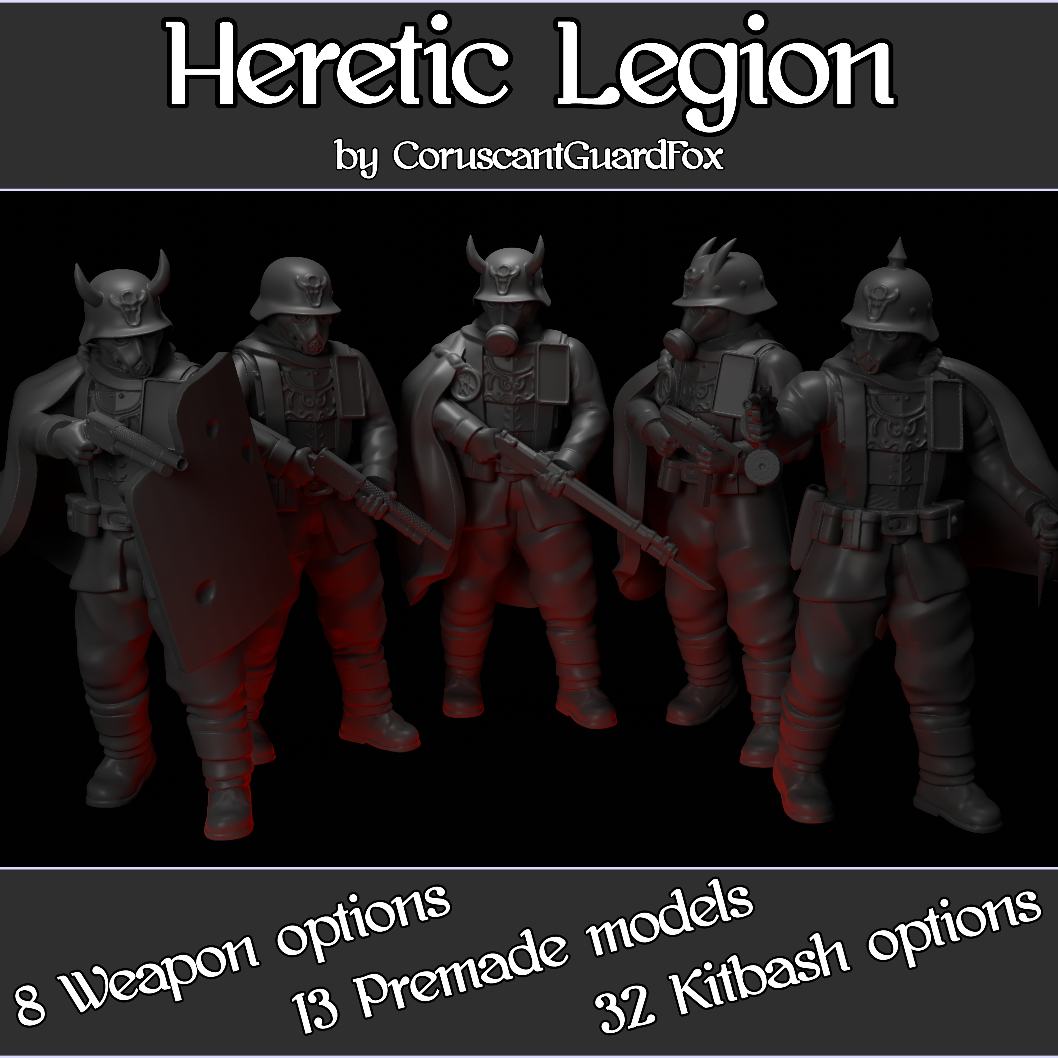 Heretic Trooper - Knights of Avarice by Coruscantguardfox, is a proxy for Heretic Trooper, in Heretic Legion.
