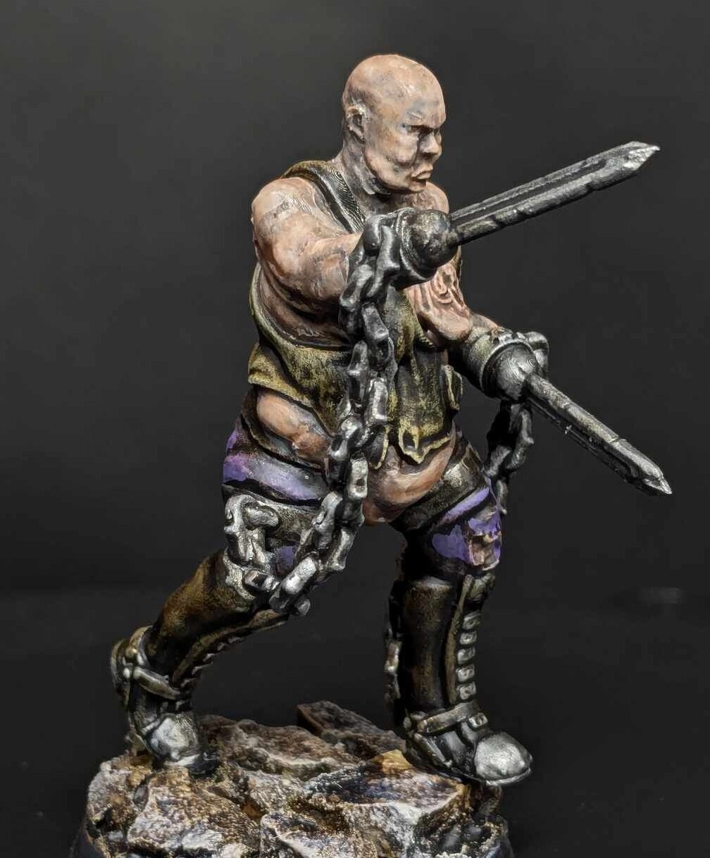 Wretched Soldier of Gluttony with 2 Swords by Pan_Demonic, is a proxy for Wretched, in Court of the Seven Headed Serpent, Heretic Legion.