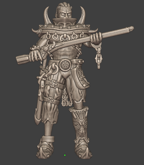 Wretched Soldier Standing with Musket by Pan_Demonic, is a proxy for Wretched, in Court of the Seven Headed Serpent, Heretic Legion.