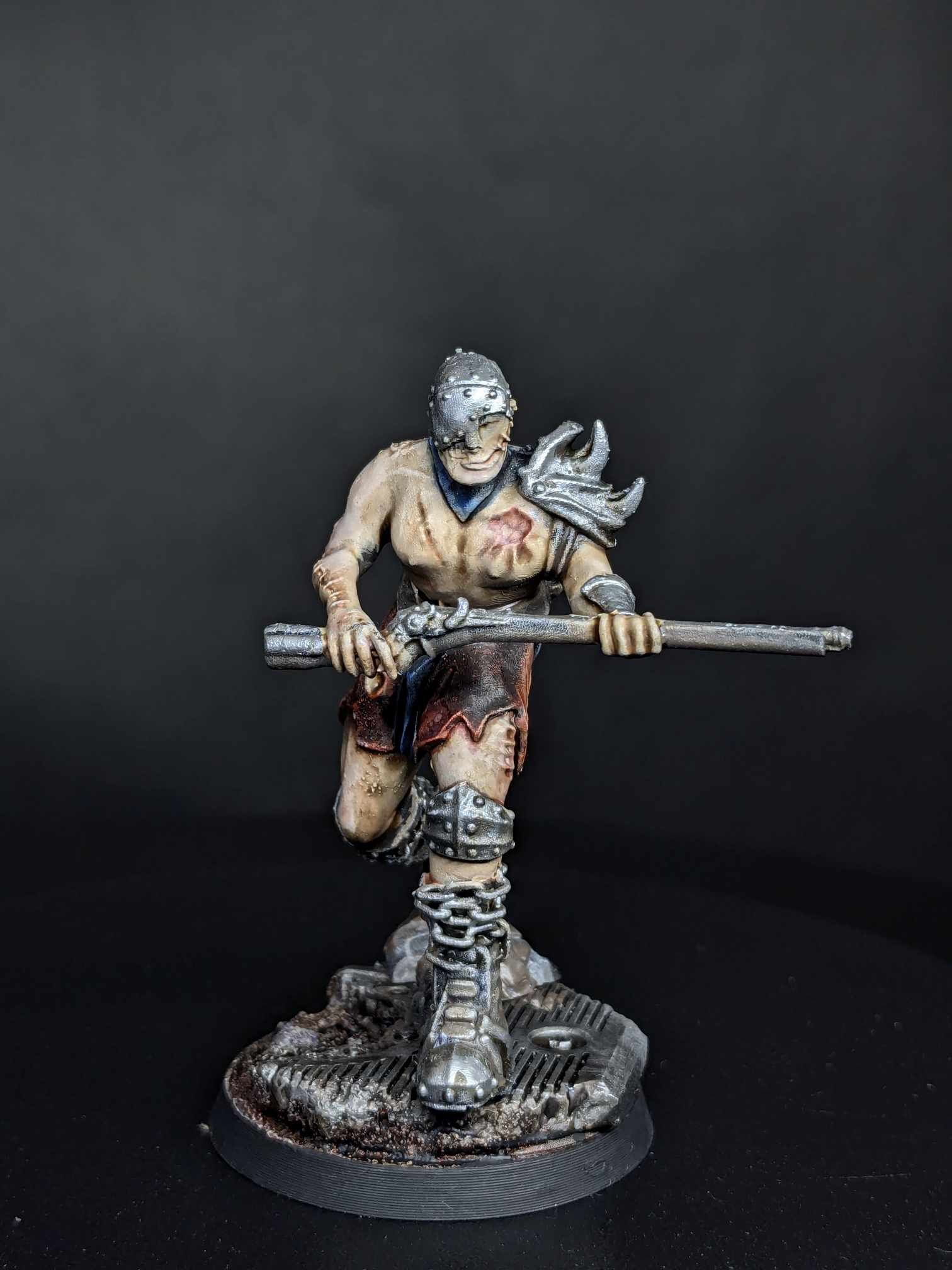 Wretched Slave Warrior Rifleman of Hell (Proxy for Trench Crusade) by Pan_Demonic, is a proxy for Wretched, in Court of the Seven Headed Serpent, Heretic Legion.