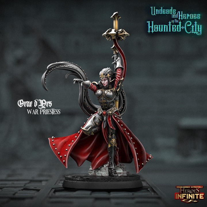 Orae d'Yrs, War Priestess by Heroes Infinite, is a proxy for Castigator, War Prophet, in Trench Pilgrims.