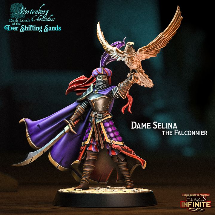 Dame Selina, the Falconnier by Heroes Infinite, is a proxy for Yüzbaşı Captain, in Iron Sultanate.
