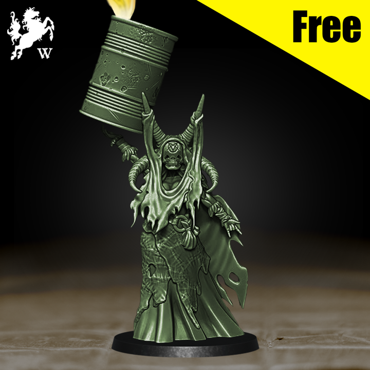 Feral Bomb WItch by Westfalia Miniatures, is a proxy for Artillery Witch, in Heretic Legion.