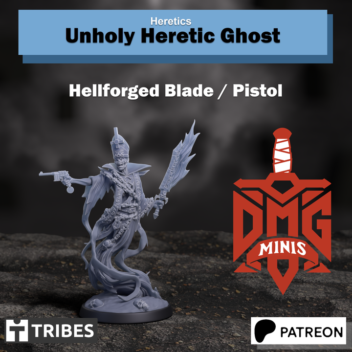Ghostly Priest of the Trenches by DMGMinis - Image 2