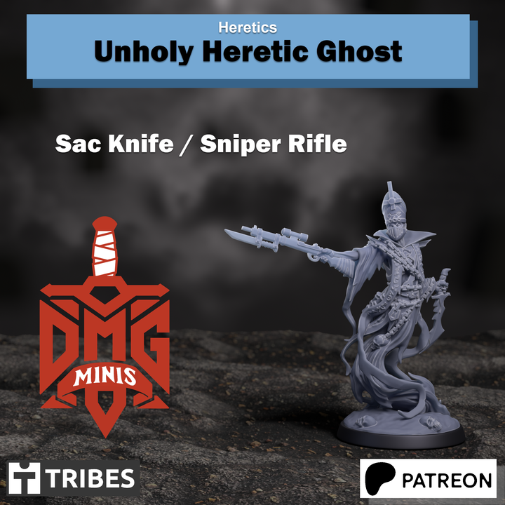 Ghostly Priest of the Trenches by DMGMinis - Image 3