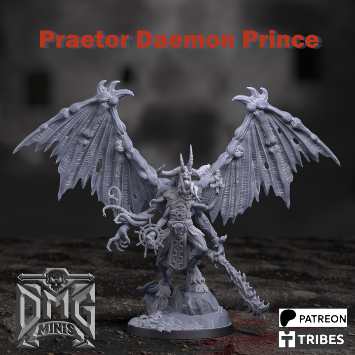 Daemon Prince/Praetor by DMGMinis, is a proxy for Praetor, in Court of the Seven Headed Serpent.
