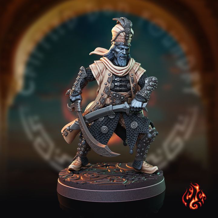 The Cursed Sultan, Vampire Lord by Crippled God Foundry, is a proxy for Yüzbaşı Captain, in Iron Sultanate.
