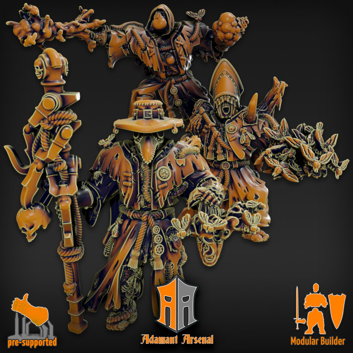 Plague Mage Builder by Adamant Arsenal, is a proxy for Heretic Priest, Lord of Tumors, Sorcerer, in Court of the Seven Headed Serpent, Cult of the Black Grail, Heretic Legion.