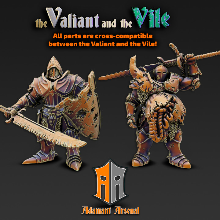 Ultimate Vile Corrupted Builder - 200+ Parts! by Adamant Arsenal, is a proxy for Anointed Heavy Infantry, Corpse Guard, Hell Knight, Plague Knight, Sin Eater, in Court of the Seven Headed Serpent, Cult of the Black Grail, Heretic Legion.