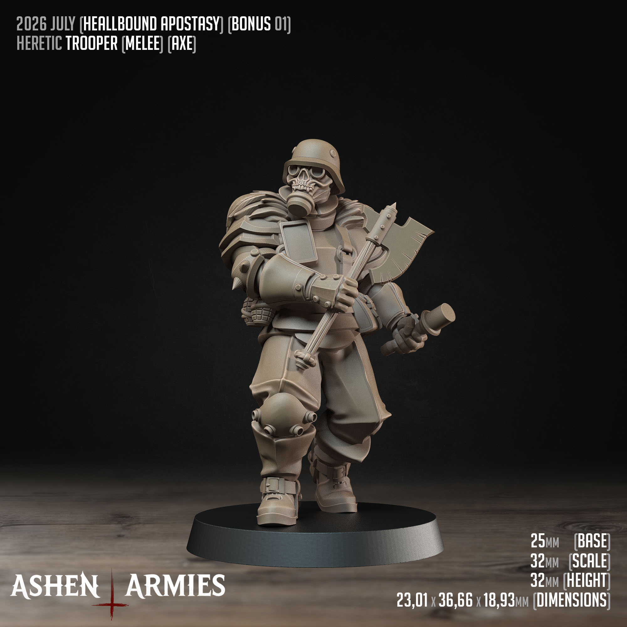 Hellbound Apostasy - Heretic Troopers (Shotgun and Melee) (2 Models) by Ashen Armies - Image 4
