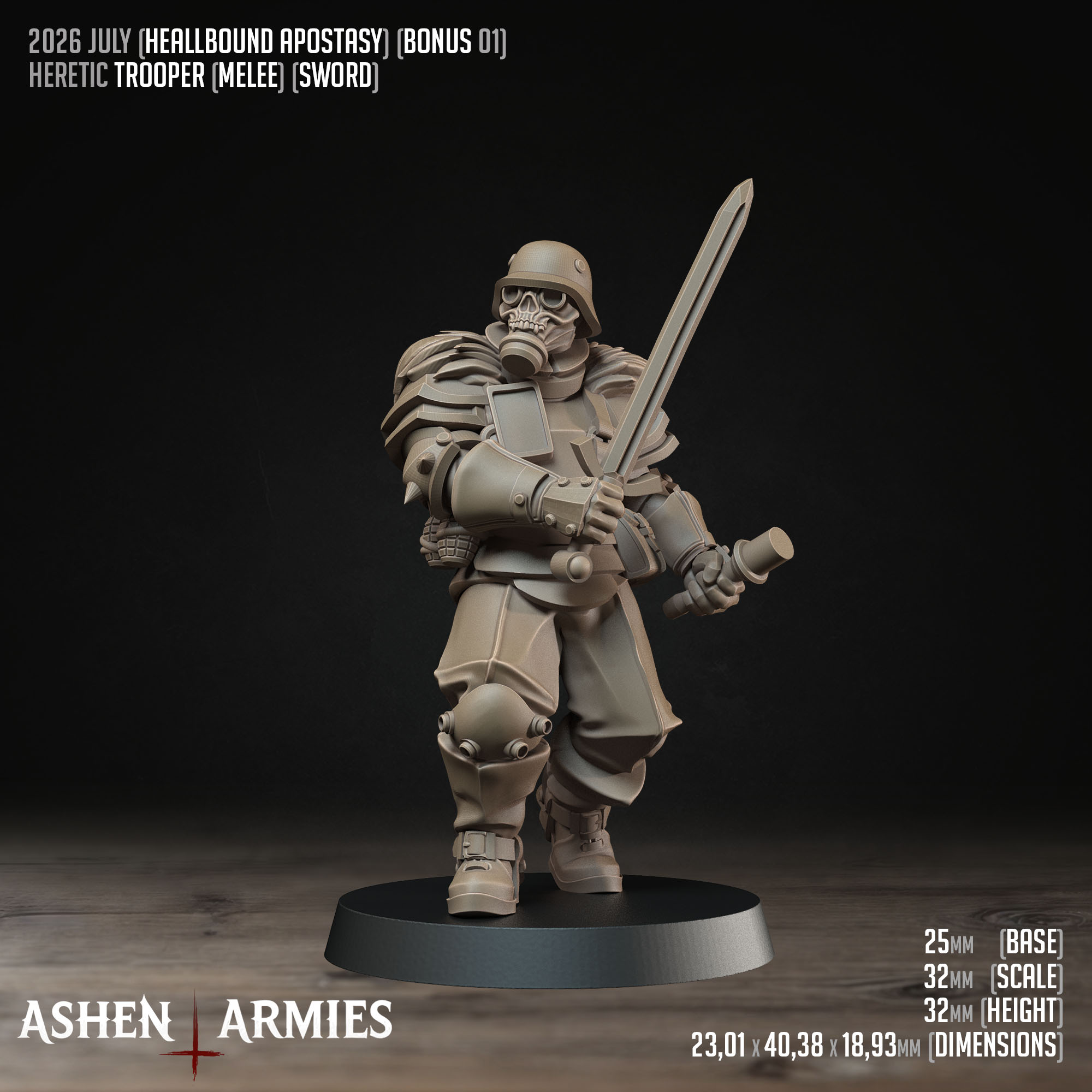 Hellbound Apostasy - Heretic Troopers (Shotgun and Melee) (2 Models) by Ashen Armies - Image 3