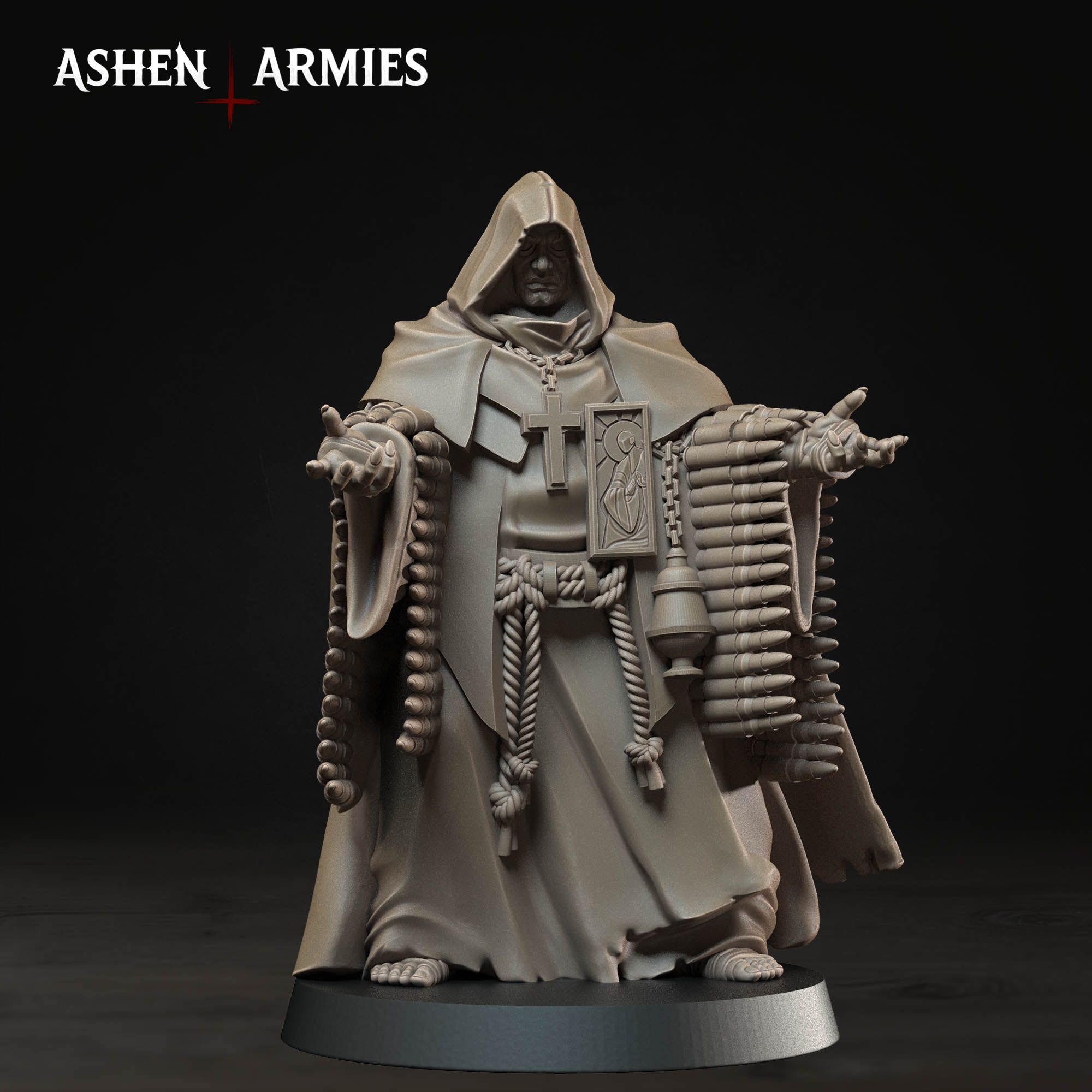 Bleeding Procession - Mendelist Ammo Monk (2 Models) (4 Vers.) by Ashen Armies - Image 4