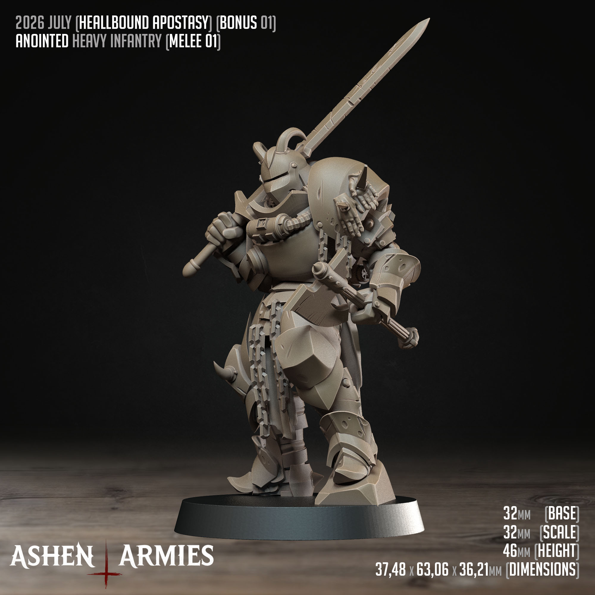 Hellbound Apostasy - Anointed Melee (2 Models) (12 Vers.) (Modular Kit) by Ashen Armies - Image 2