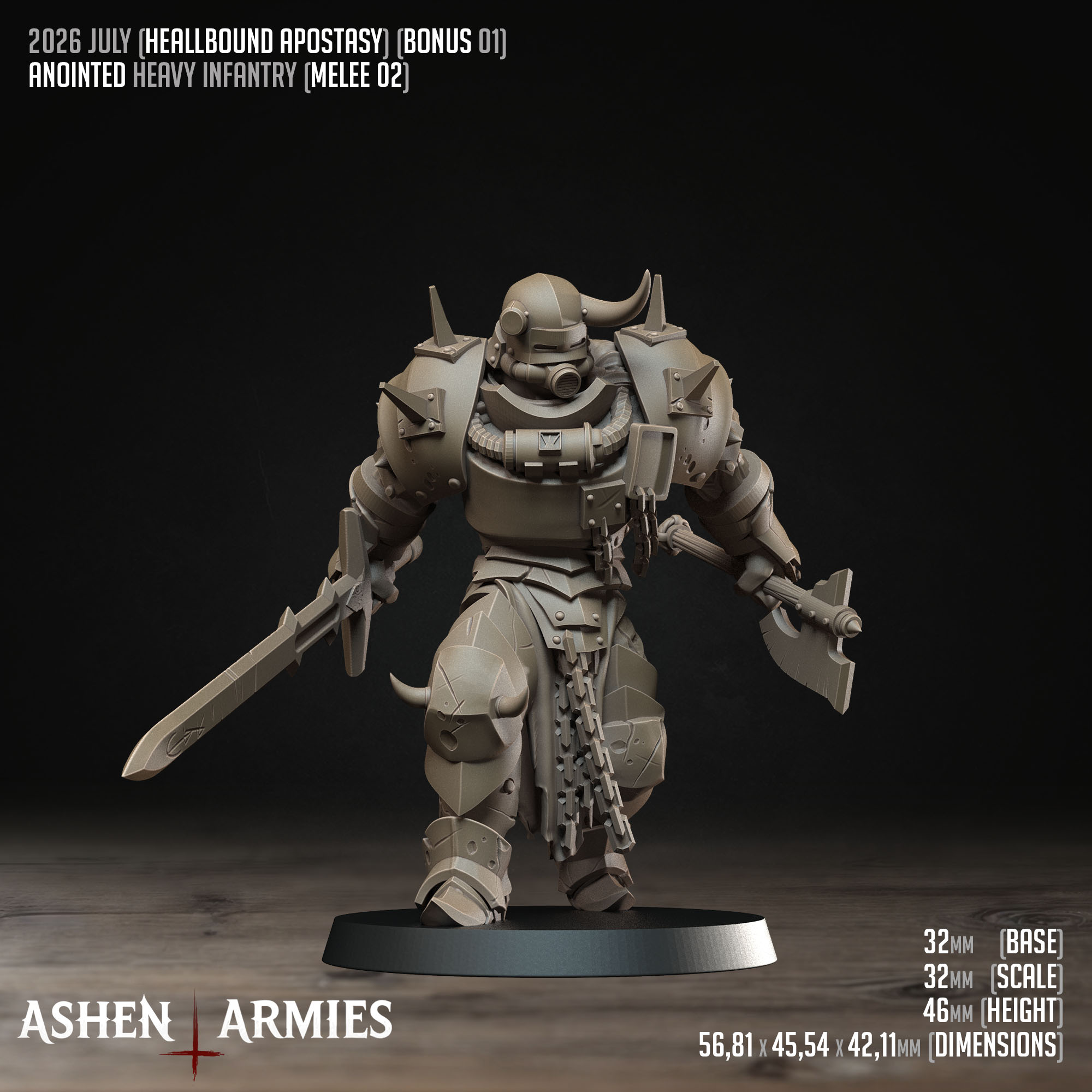 Hellbound Apostasy - Anointed Melee (2 Models) (12 Vers.) (Modular Kit) by Ashen Armies - Image 3