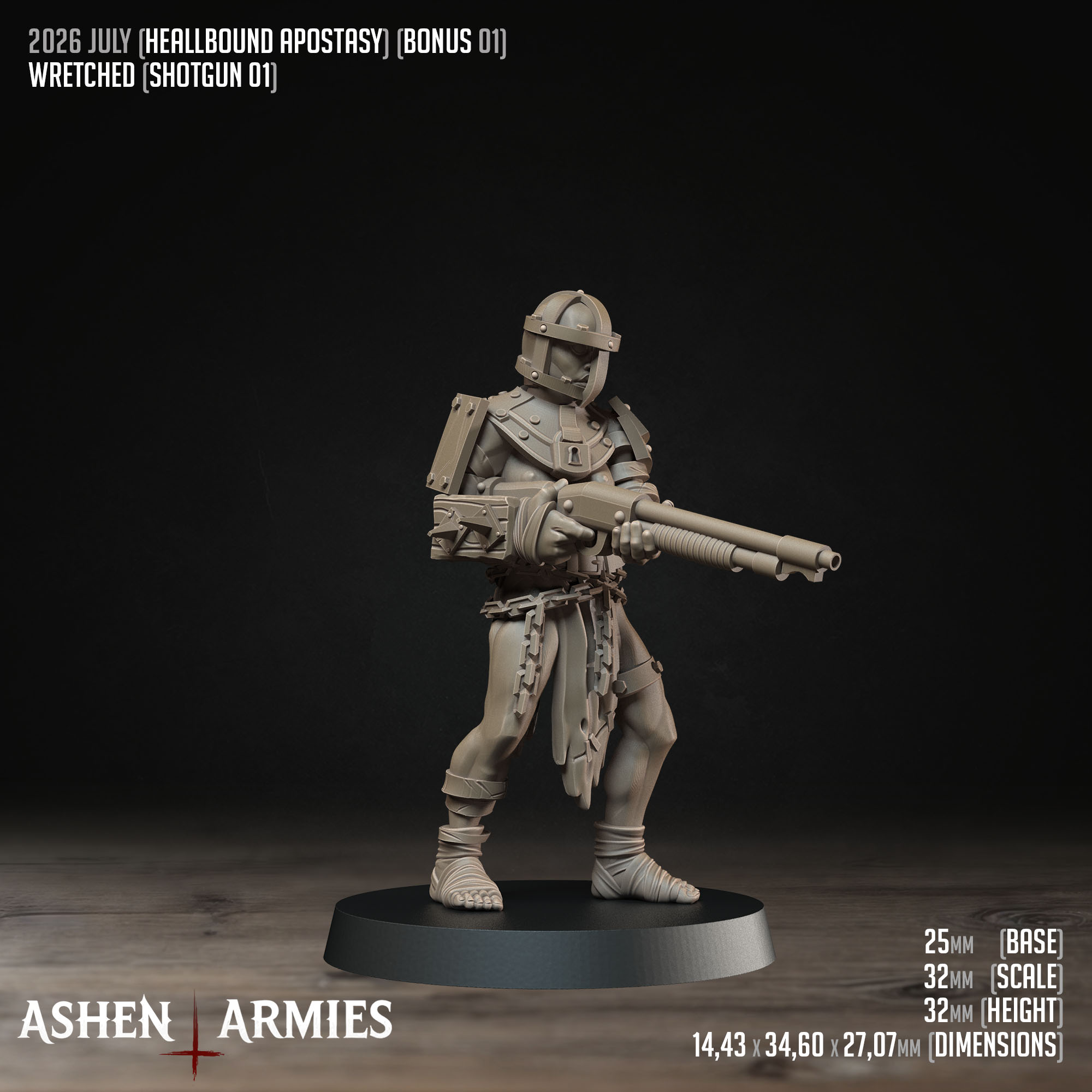 Hellbound Apostasy - Wretched Shotgun (2 Models) by Ashen Armies - Image 2