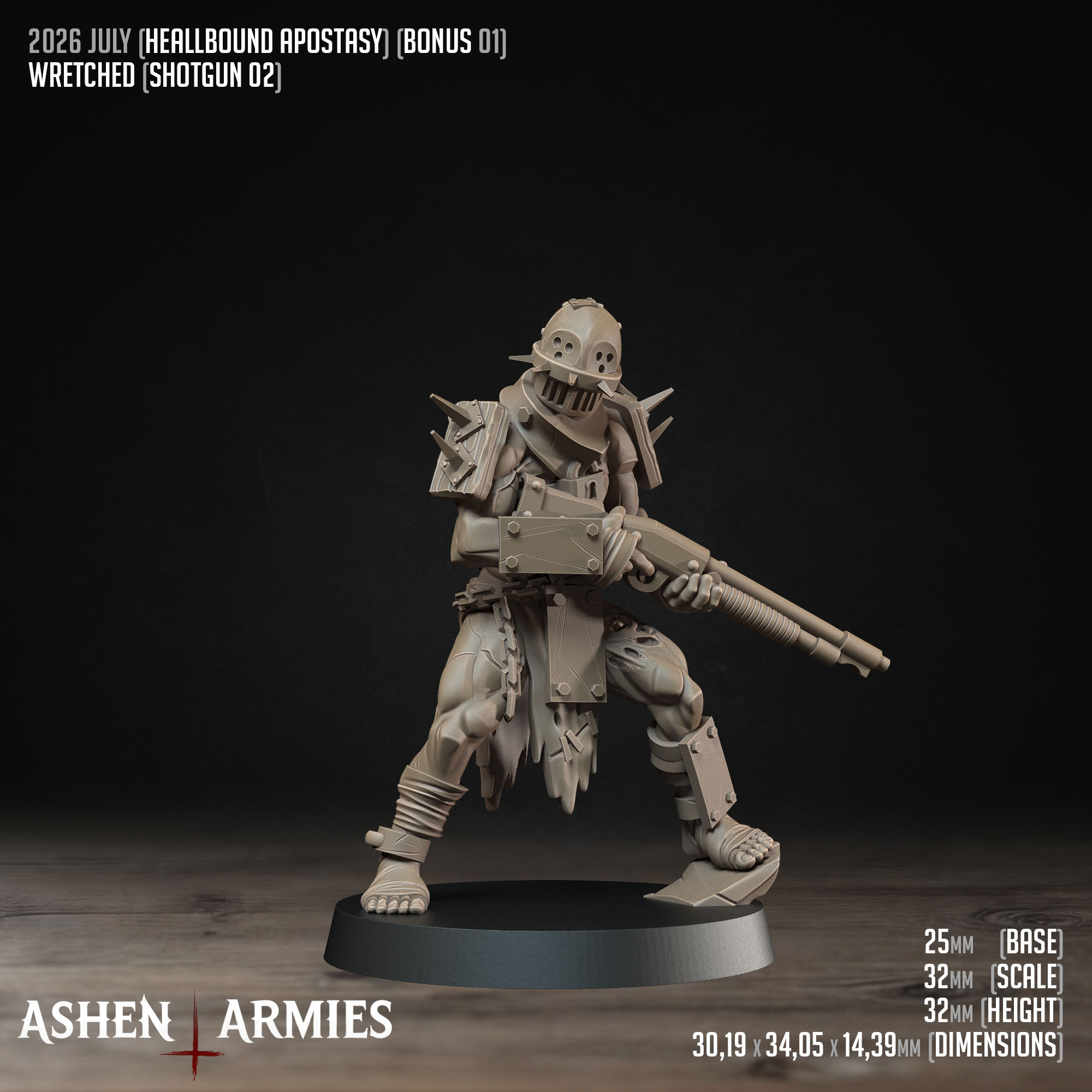 Hellbound Apostasy - Wretched Shotgun (2 Models) by Ashen Armies - Image 3