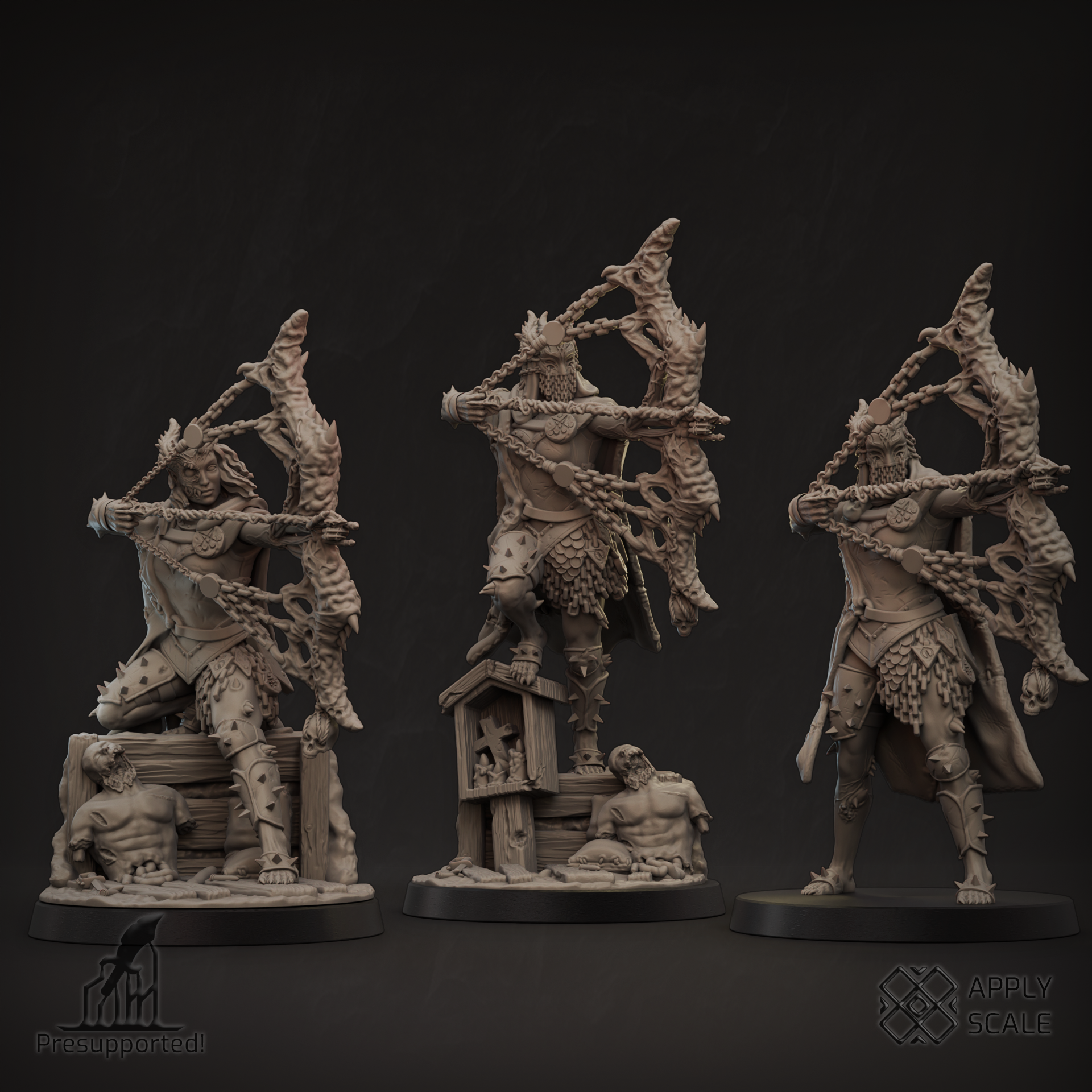 Abyssal Huntress: Hunter of the Sinister Path (Action Pose Bundle) by Apply Scale, is a proxy for Hunter of the Left Hand Path, in Court of the Seven Headed Serpent.