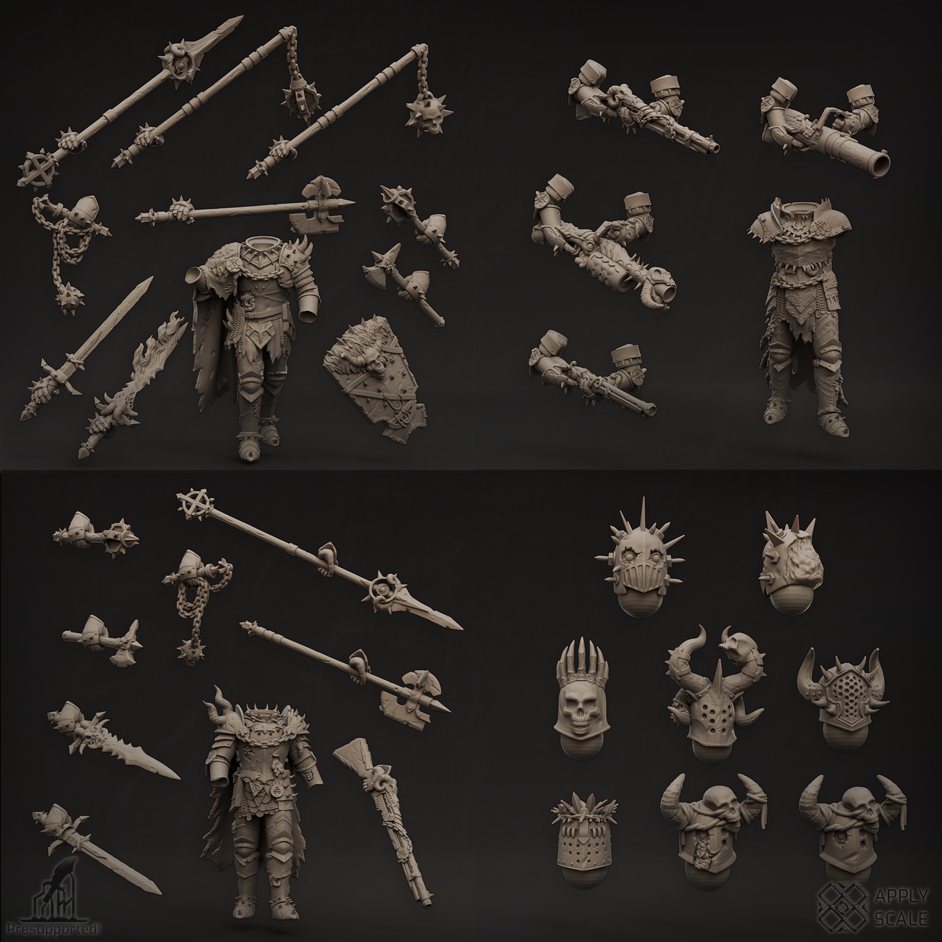 Infernal Knights - Cursed Paladins - Warriors of Hell Bundle by Apply Scale - Image 4