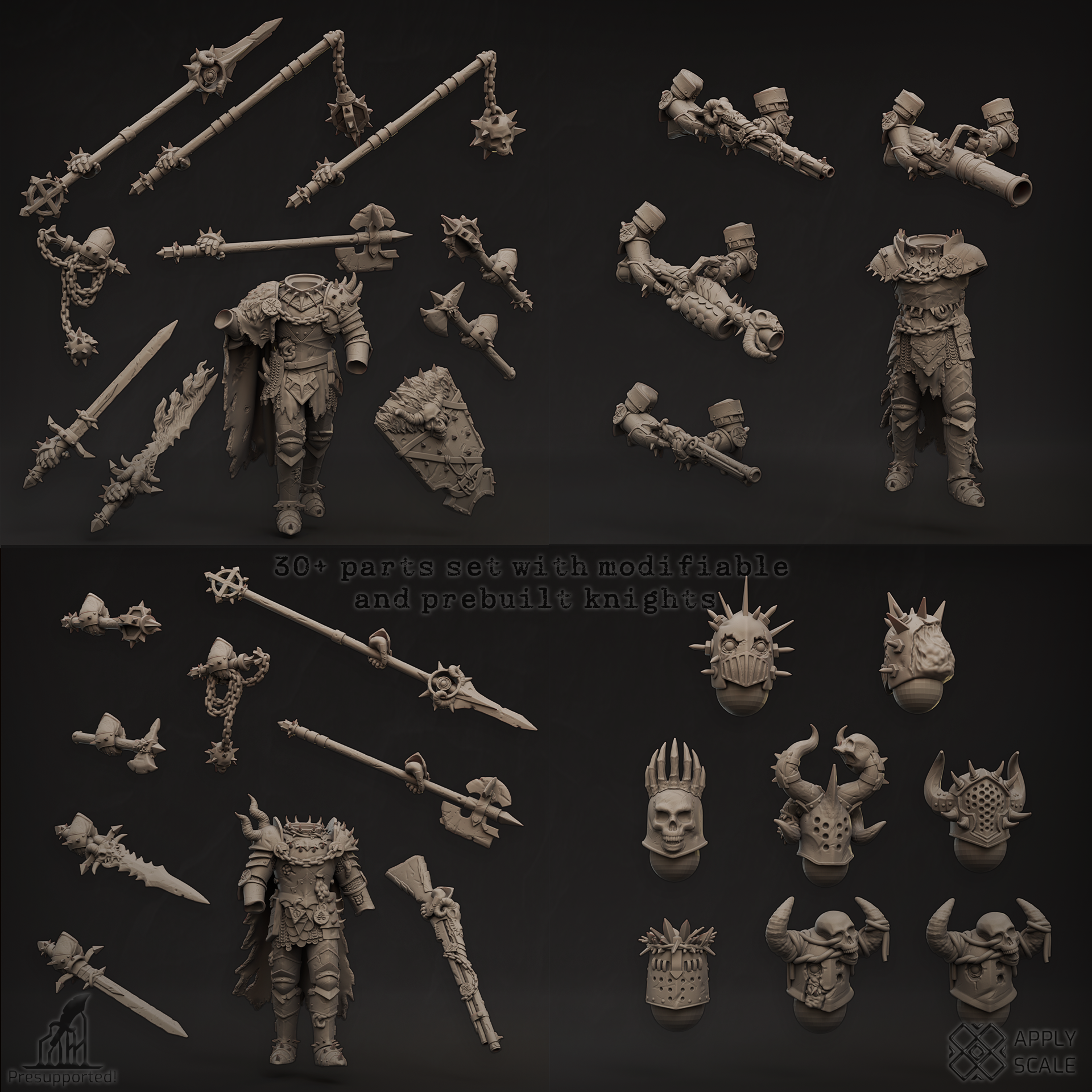 Infernal Knights - Cursed Paladins - Warriors of Hell Bundle by Apply Scale - Image 3